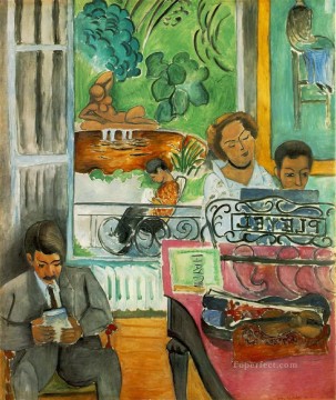  Lesson Painting - The Music Lesson La lecon de musique abstract fauvism Henri Matisse